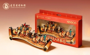 辽宁省博物馆虢国夫人游春图木质冰箱贴