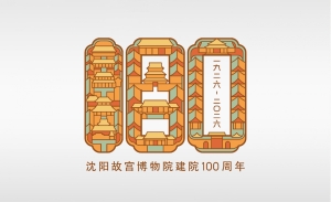 沈阳故宫博物院建院100周年标识
